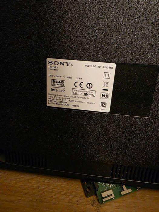 TCON SONY - 6870C-0751A - KD-75XG8596