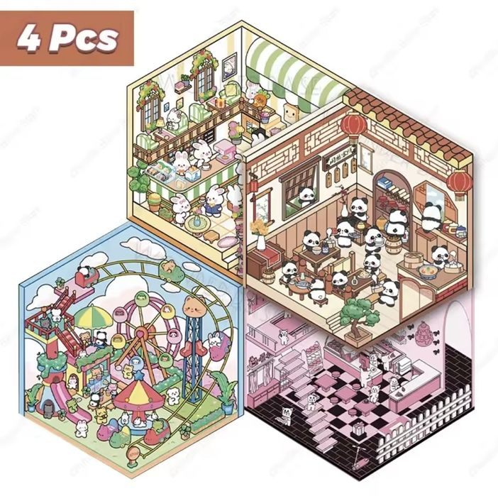 Розважальна гра Кімната дом з наліпок румбокс 3D наліпки ігра-розвиток