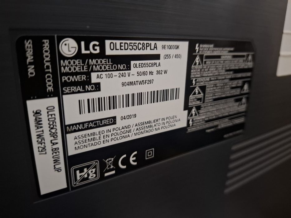 LG OLED TV 55 Polegadas C8PLA 2019 (Ler Anuncio)