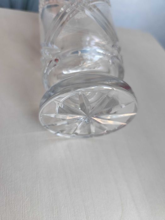 Kryształowy wazon vintage PRL 17 cm