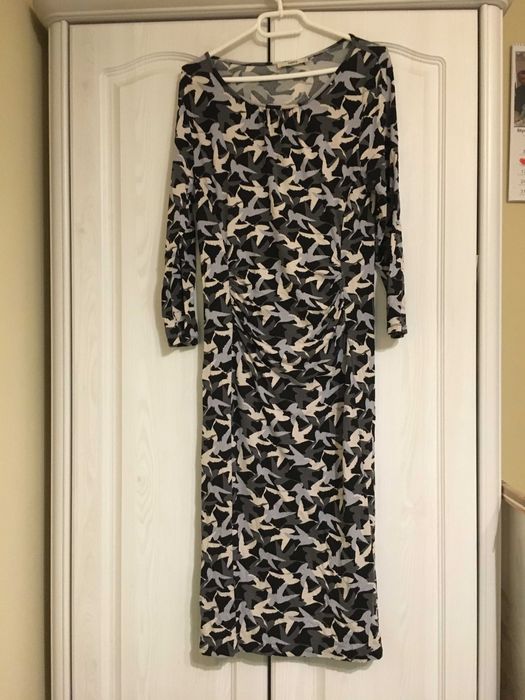 Sukienka midi Oasis w gołąbki też ciążowa 96% wiskoza M/L 38/40
