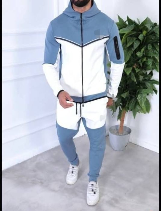Dres sportowy biało niebieski