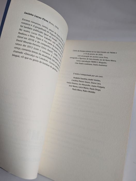 Canto da Europa - Jacinto Lucas Pires