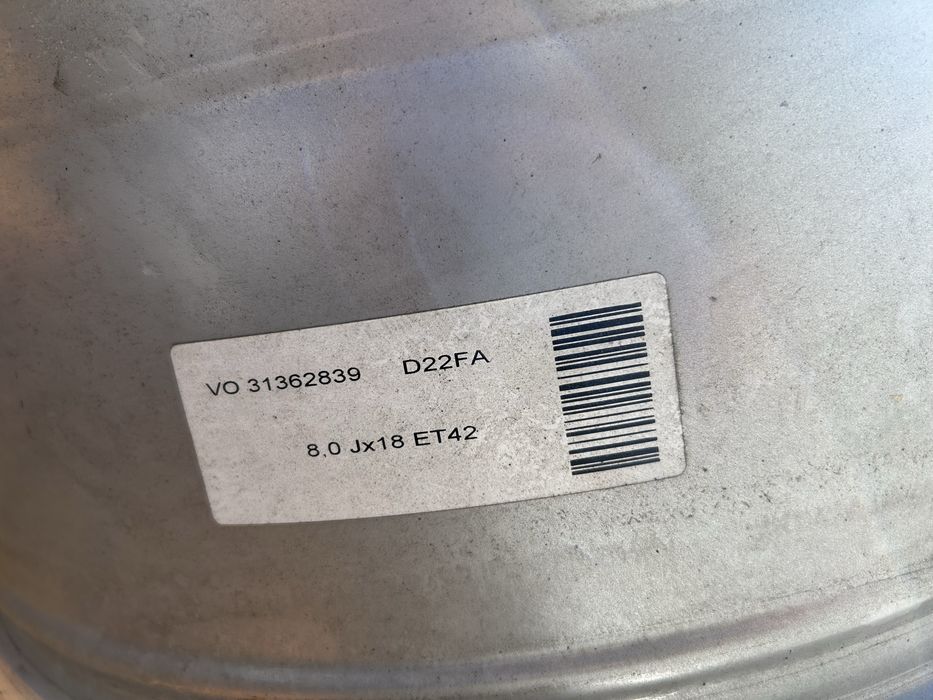 (F3) ALUFELGI 18” 5x108 VOLVO 8J ET 42 (S60, V60, S90, V90, XC60, XC40) oryginał
