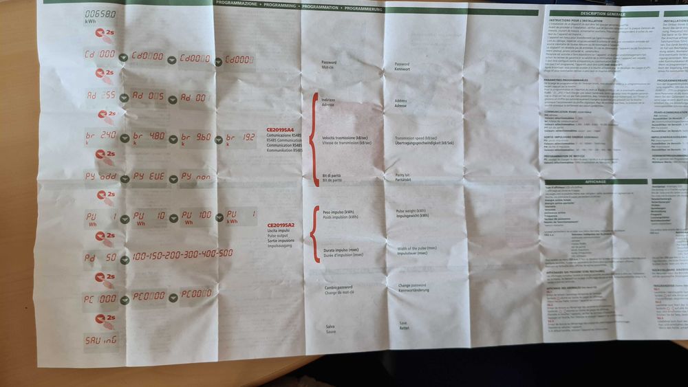 Contador medidor de eletricidade / energia eléctrica 220V até 63A