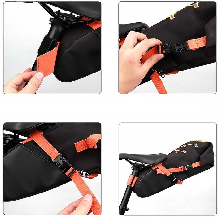 Duża torba podsiodłowa rowerowa sakwa pod siodełko wodoodrpona