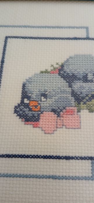 Quadro bordado a ponto cruz