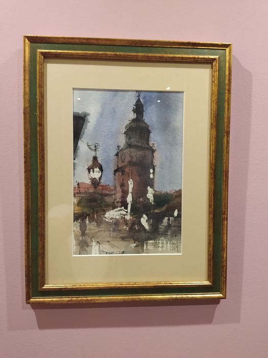 Akwarela odprawiona w ramę