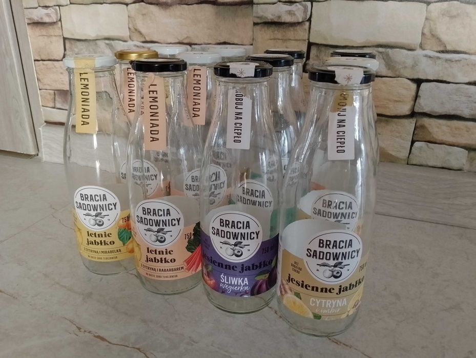 Butelki szklane 750 ml / 12 sztuk