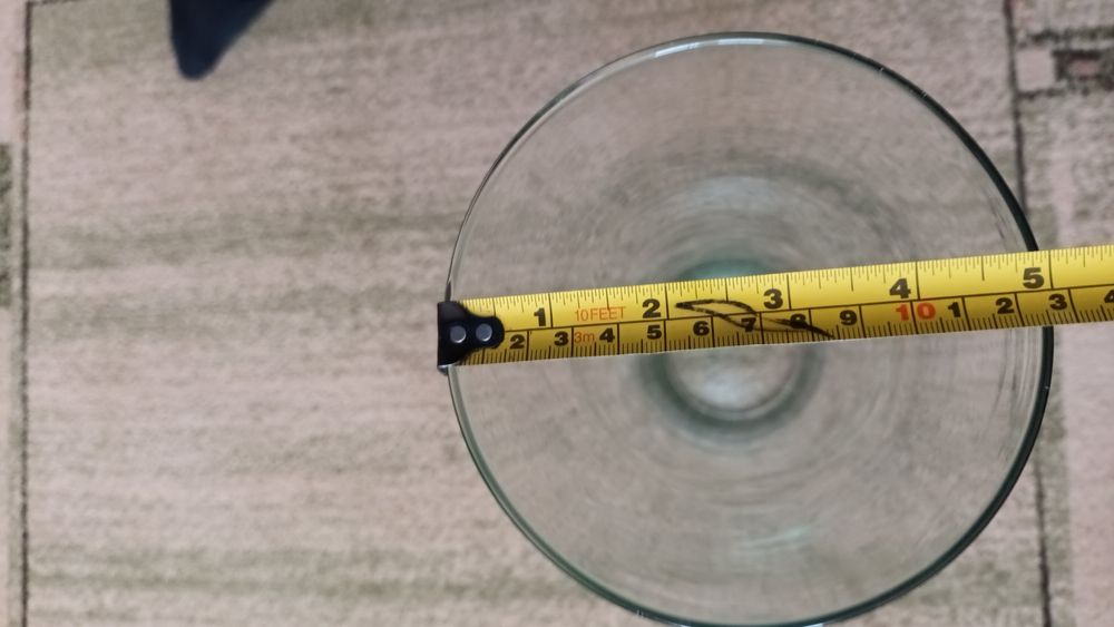 Szklany wazon 60 cm rura