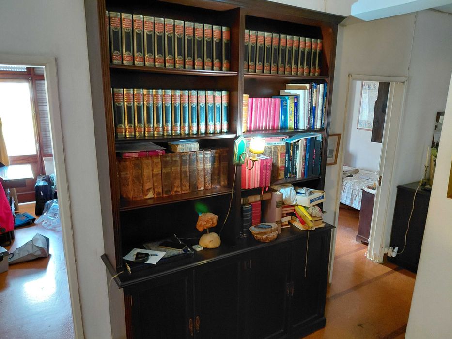 Móvel Antigo com Estante para Livros