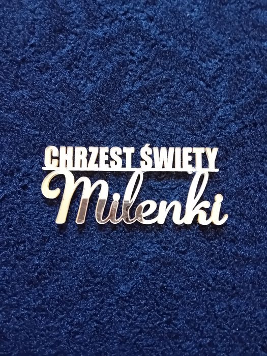 Napis na tort Chrzest Święty Milenki
