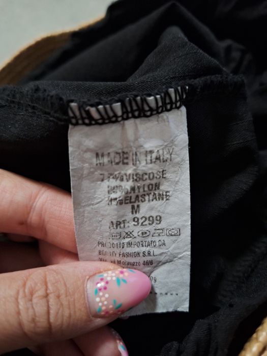 Czarne spodenki  gnieciuch