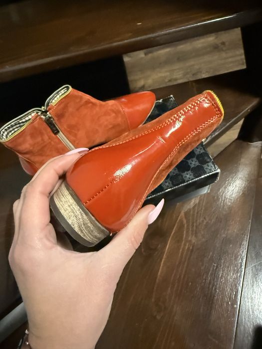 Skórzane Botki firmy Neścior nowe r.40