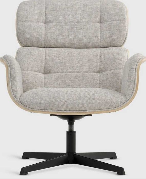 fotel w stylu Eames + obrotowy fotel beżowy