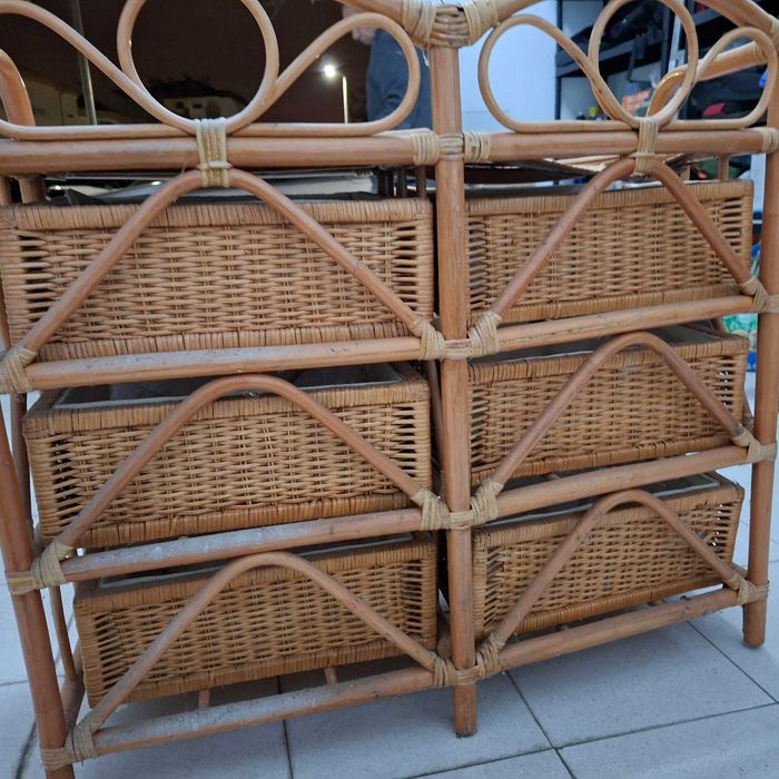 Móvel Arrumação Aparador Cómoda de Verga Palhinha Artesanato
