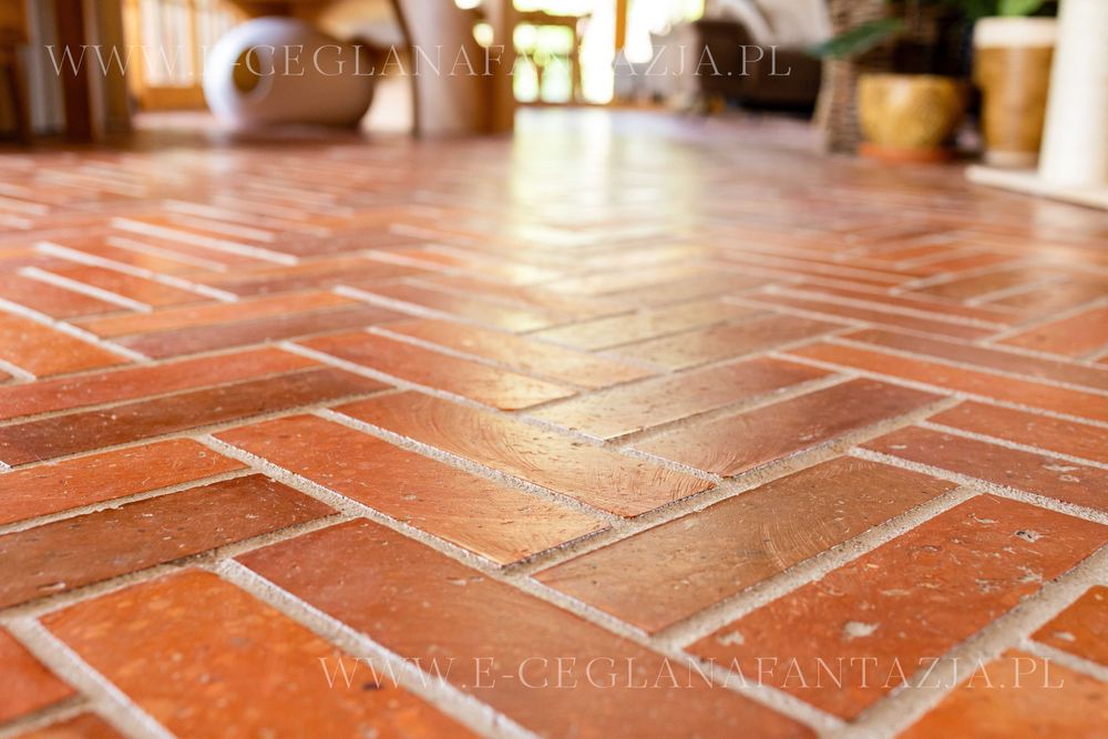 Płytki z cegły na podłogę, płytki z naturalnej cegły, płytki ceglane