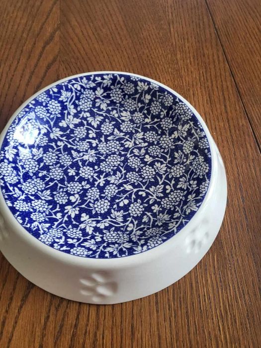 Porcelanowa miska dla psa niebieska miski