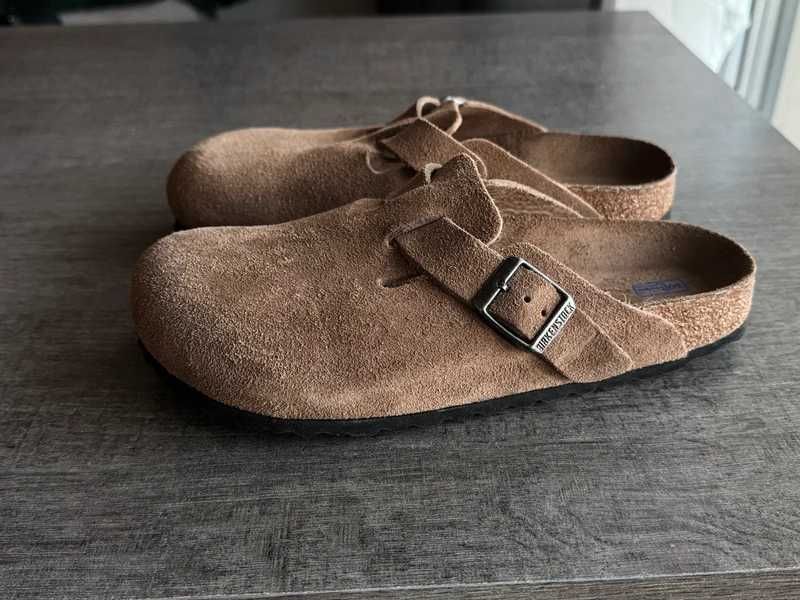 Brązowe sandały letnie Birkenstock Boston, rozmiar 38