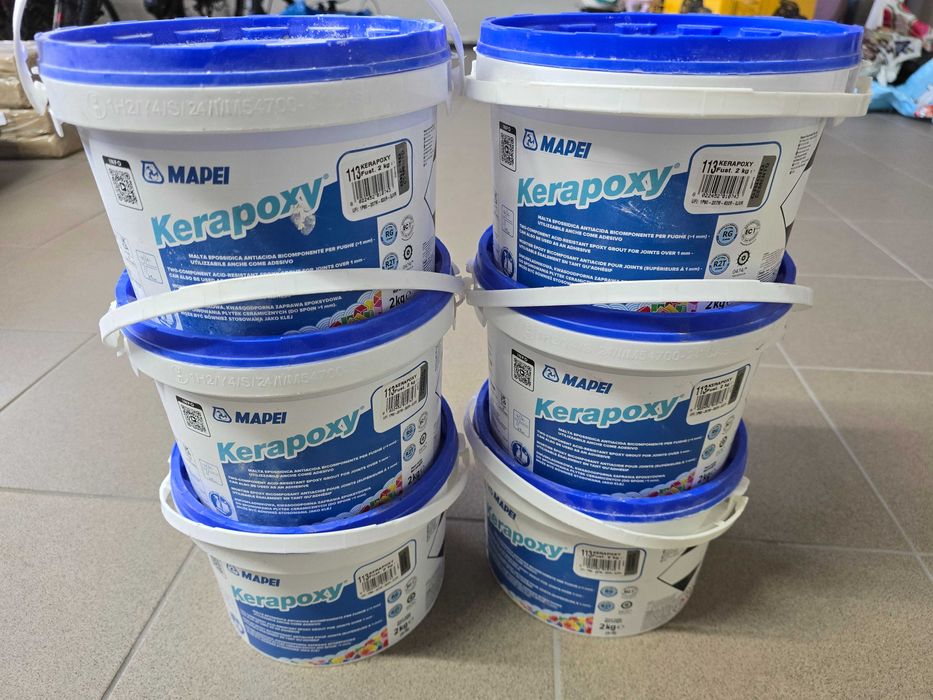 Mapei Kerapoxy 12kg SZARY (6 wiaderek po 2KG)