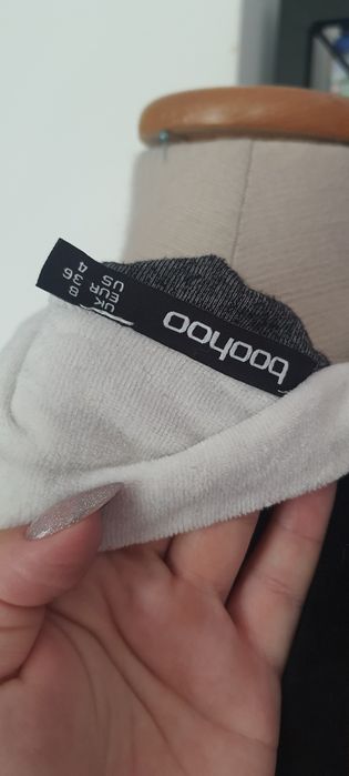 Welurowa długa bluza boohoo s m