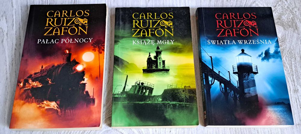 3x Carlos Ruiz Zafon Światła września + Pałac Północy + Książę Mgły