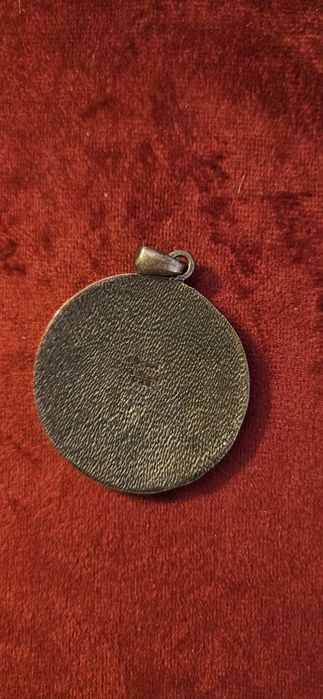 Duza srebrna zawieszka aztecki bog slonca