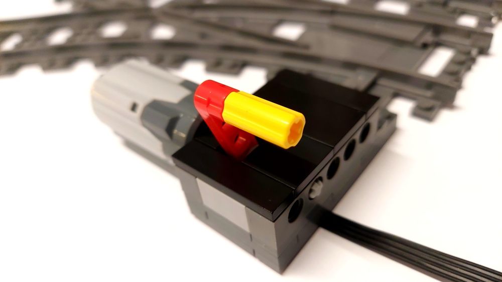 Zestaw 2 zdalnie sterowanych zwrotnic do kolejek LEGO