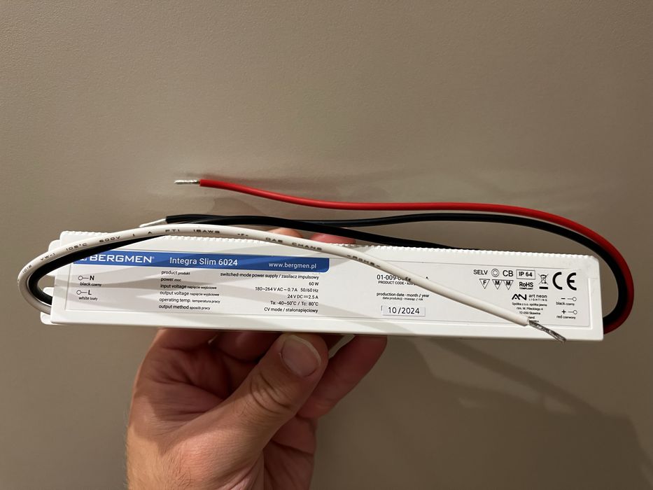 Zasilacz do ledów bergmen integra slim 6024 24v