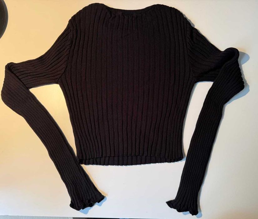 Camisola canelada (preta) - Tezenis