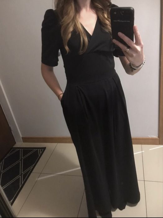 Kombinezon elegancki sylwester szerokue nogawki kieszenie