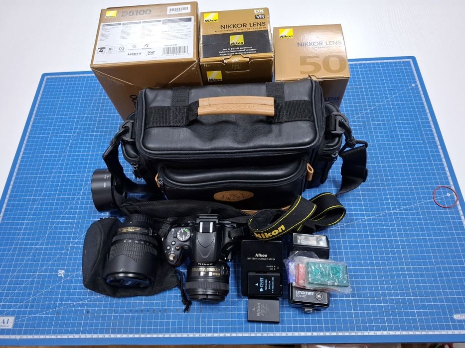 Nikon D5100 kit 18-105mm + 50mm f/1.8 + спалах + сумка, повний комплек
