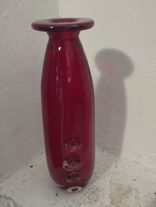Wazon PRL z 3 guzikami, wysoki 32 cm, bardzo ciężki