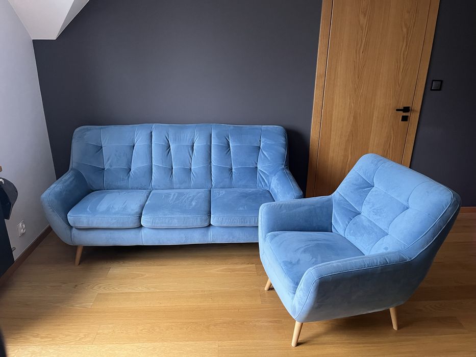 Zestaw wypoczynkowy Agata Meble, sofa 3 osobowa i fotel