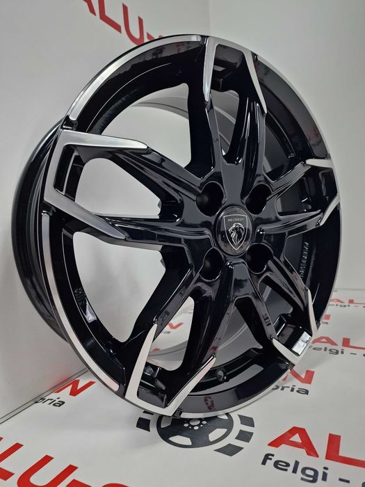 NOWE oryginalne alufelgi PEUGEOT 16" 4x108 206,307,308,309... -Czarne