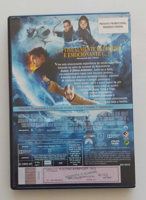 DVD Filme O Último Airbender
