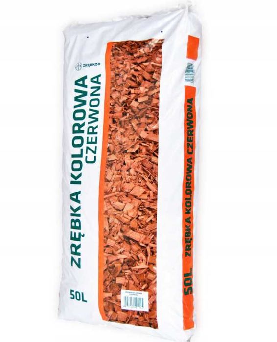 KORA SOSNOWA ZRĘBKI kolorowe zrębka RÓŻNE grubości -frakcje; 50L , 80L