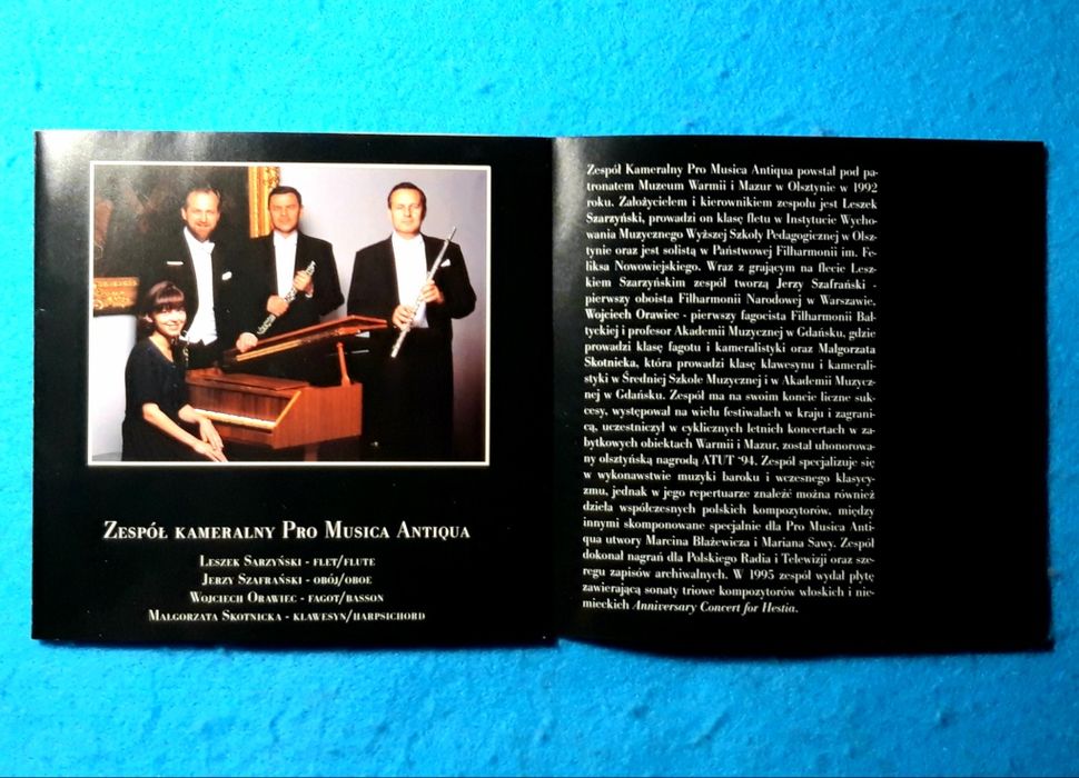 Anniversary Concert For Hestia - Pro Musica Antiqua Barock Sonatas CD