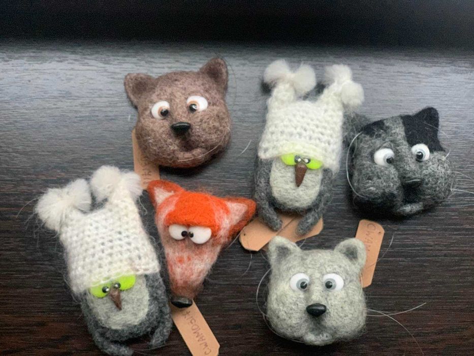 Шерстяные броши - на подарок или для собственного удовольствия!