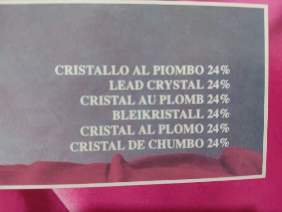 Conjunto cristal garrafa licor e copos