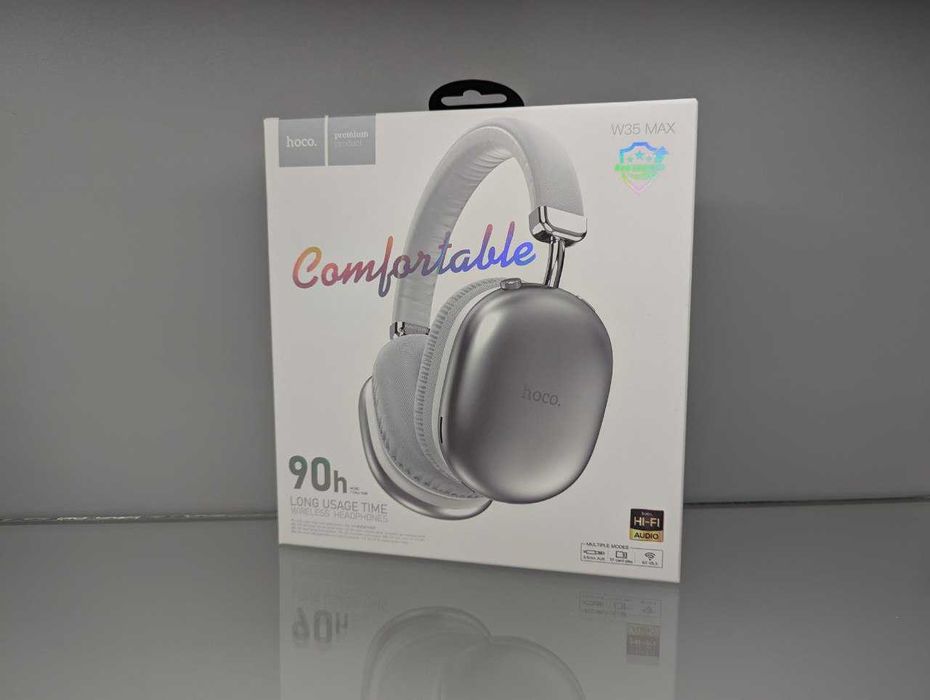 Держат 90 часов! Наушники беспроводные Hoco W35 Max для iphone аирподс