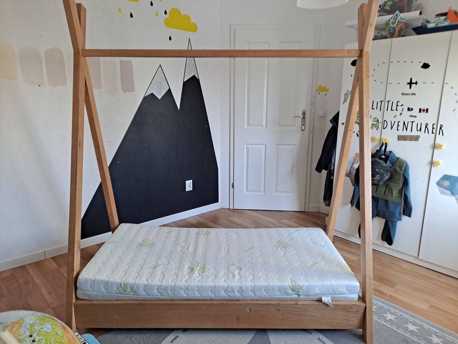 Łóżko dziecięce tipy lite drewno