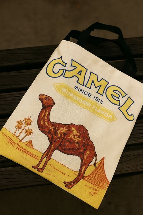 Torba Camel materiałowa jesienna autumn na zakupy