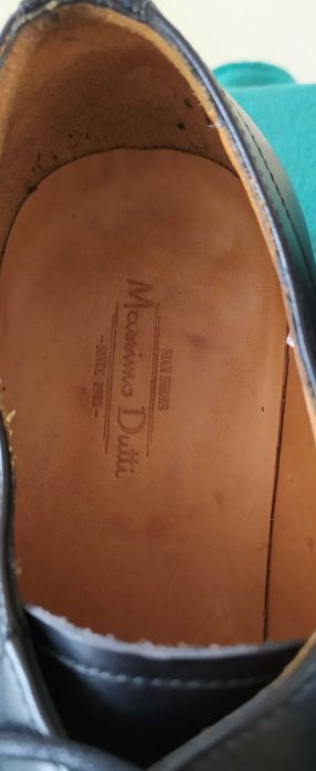Massimo Dutti czarne skórzane buty r. 43