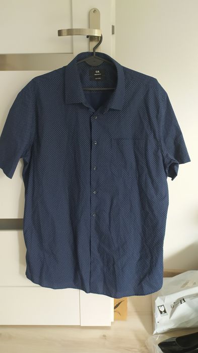 Koszula męska, wizytowa, granatowa, C&A, 43/44, XL
