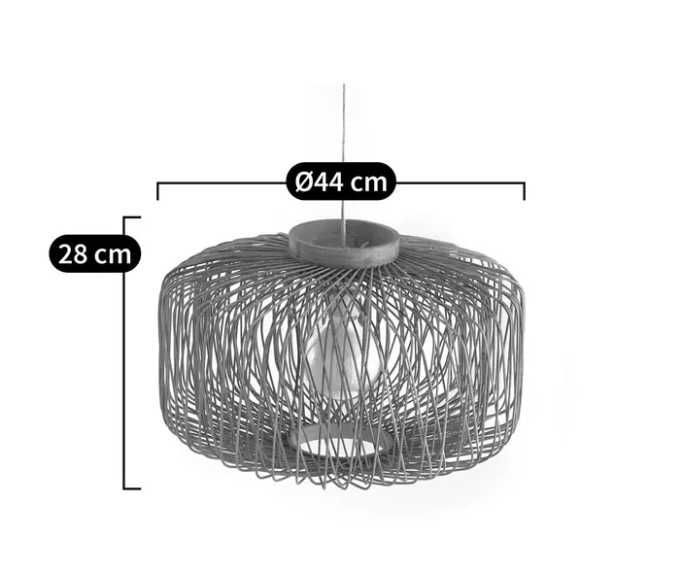 Abajur em rotim, Ø44 cm, Yaku La Redoute