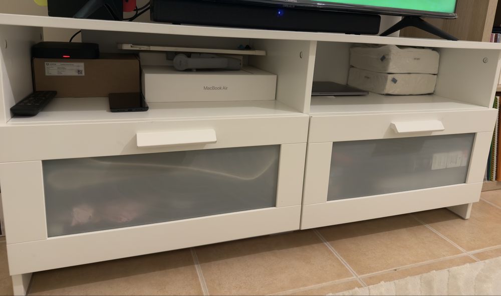 Móvel TV, branco, 120x41x53 cm