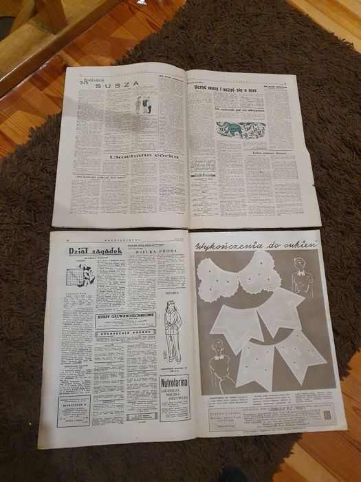 Dwa egzemplarze Tygodnika Przyjaciółka, rok 1951