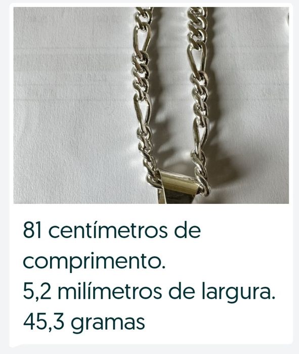 PRATA 2 fios em prata