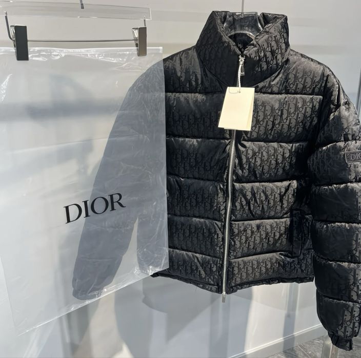 Пуховик DIOR Чорний Білий
